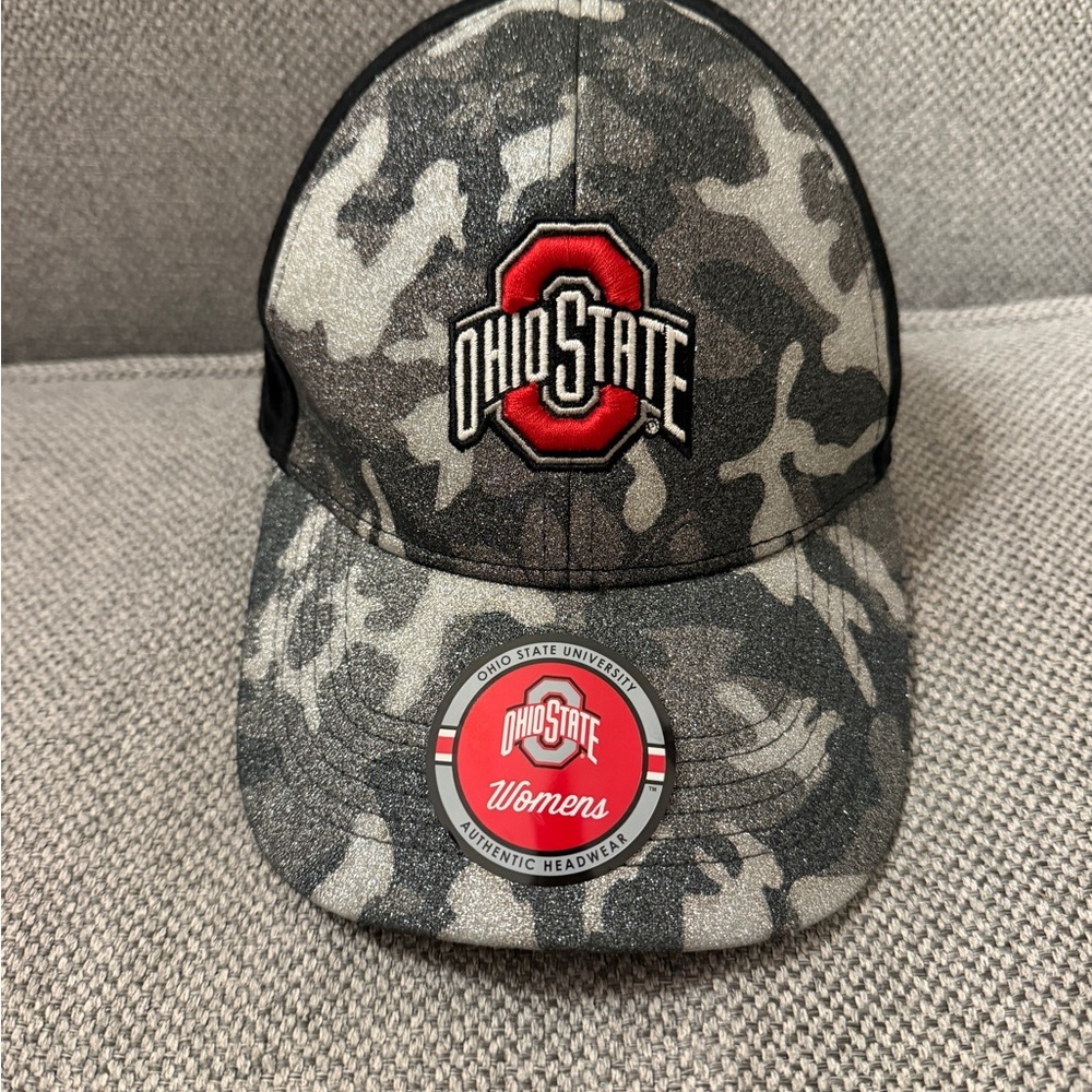 Ohio State Buckeyes women's camouflage adjustable baseball hat by Authentic Head
